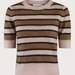 Six Ames Rocca Stripe Dusty Blush Stripe