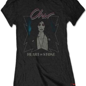 Band Shirts Cher Heart of Stone Girly T-Shirt Zwart