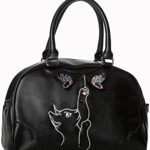 Banned Meow Cat Schoudertas Zwart
