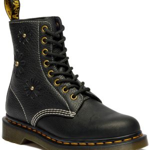 Dr. Martens 1460 Pascal Flower Leren Laarzen Zwart