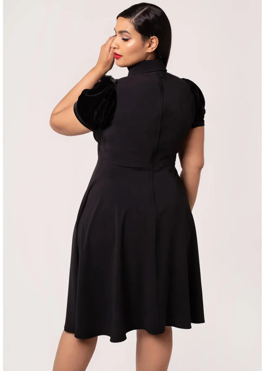 Hell Bunny Andrea 40's Jurk Zwart - Billede 9