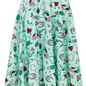 Hell Bunny Kellie 50's Swing Rok Mint