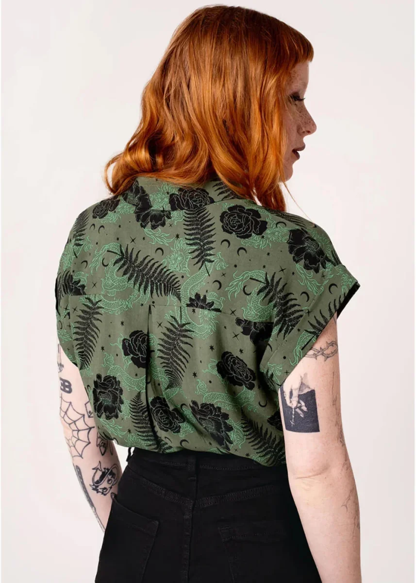 Hell Bunny Georgia Shirt Groen - Billede 7