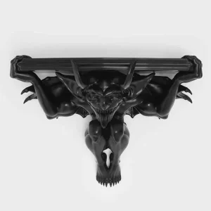 Killstar Haunted Homeware Notre Resin Muur Plank Zwart