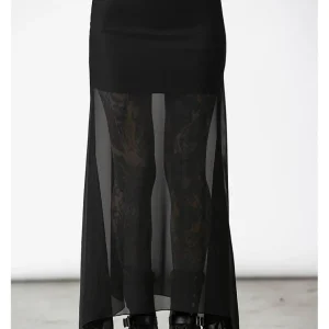 Killstar Death Star Mesh Maxi Rok Zwart