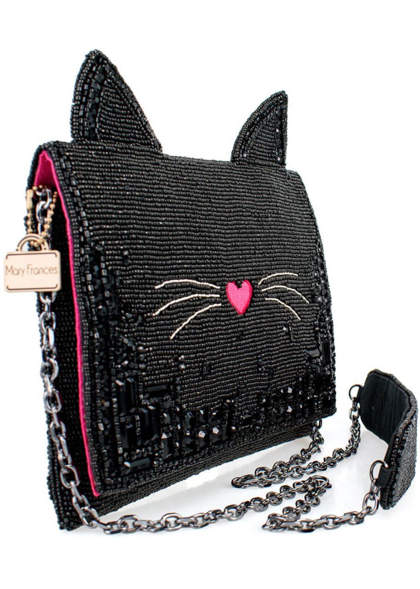 Mary Frances Kitty Cat Couture Schoudertas Zwart - Billede 9
