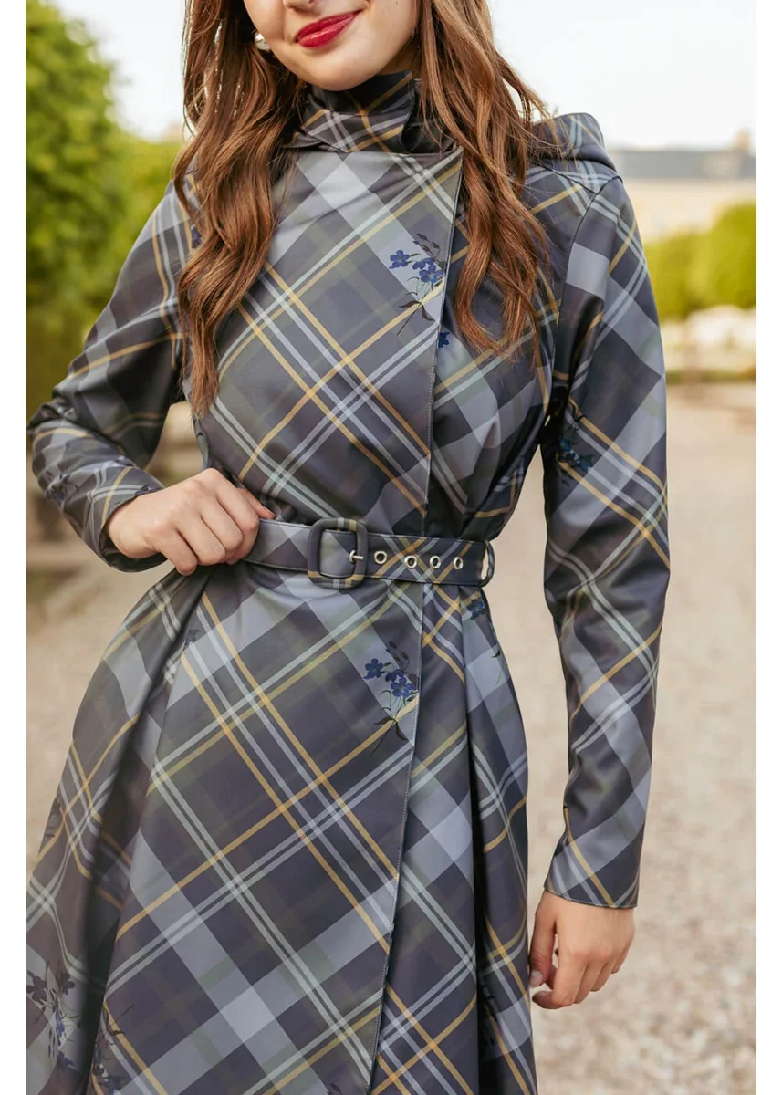 RainSisters Duchess Plaid Swing Regenjas Blauw - Billede 5