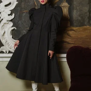 RainSisters Empress Waterafstotende 50's Regenjas Zwart