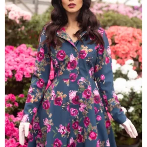 RainSisters Misty Rose 50's Regenjas Blauw