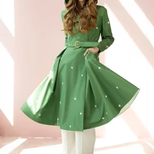 RainSisters Primrose 50's Swing Regenjas Groen