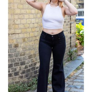 Run & Fly Hippy 70's Flare Broek Zwart