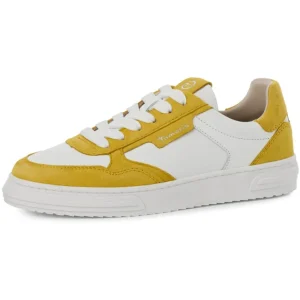 Tamaris Anna Leren 70's Gympen Sneakers Geel